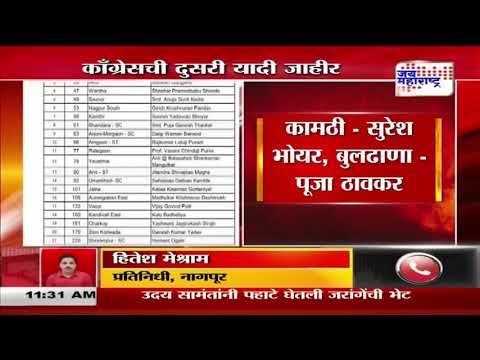 Congress List | काँग्रेसची दुसरी यादी जाहीर  | Marathi News