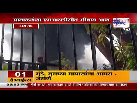 Raigad | खालापूरच्या पाताळगंगा एमआयडीसीत भीषण आग | Marathi News