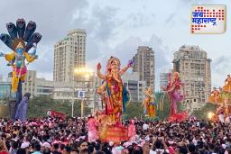 Ganpati Visarjan 2025: ढोल- ताशांचा  गजर, गुलालाची उधळण आणि भक्तांचा उत्साह; मुंबई-पुण्यात जल्लोषात गणरायाला निरोप