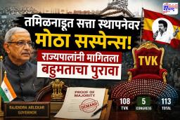 TVK कडे सर्वाधिक जागा, पण बहुमत अपुरे; राज्यपालांच्या निर्णयामुळे तमिळनाडूत सत्ता स्थापनेचा पेच अधिकच वाढला