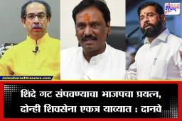 Thackeray Shinde Sena: दोन्ही शिवसेना एकत्र येणार? दानवेंचं वक्तव्य पक्षश्रेष्ठी गांभीर्याने घेणार?