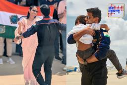 SHUBHANSHU SHUKLA WIFE: पत्नी आणि मुलाला पाहताच भावुक झाले शुभांशु शुक्ला