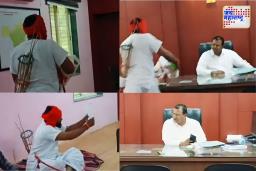 सिल्लोडमध्ये आगळंवेगळं आंदोलन; उपविभागीय अधिकाऱ्यांवर सोडले विंचू