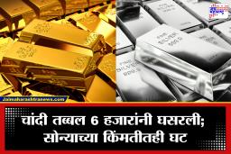 Gold-Silver Rate Today: सोनं प्रतितोळा इतक्या रुपयांनी घसरलं, तर चांदीच्या दरातही तब्बल सहा हजारांची घसरण; आजचे ताजे दर जाणून घ्या