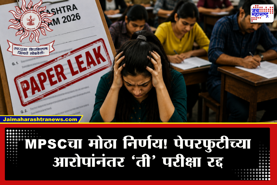 MPSC Paper Leak: MPSC उमेदवारांसाठी मोठी बातमी! पेपरफुटीच्या आरोपांनी वादात सापडलेली ‘ती’ परीक्षा अखेर रद्द; उमेदवारांमध्ये खळबळ