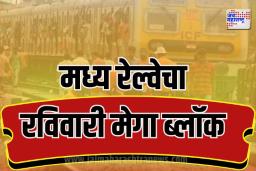 मध्य रेल्वेचा रविवारी मेगा ब्लॉक : वेळापत्रक पाहा