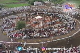 माउलींच्या पालखीचं तिसरं गोल रिंगण