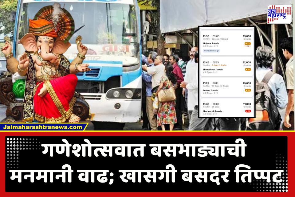 Ganeshotsav 2026 : गणेशोत्सवासाठी खासगी बसने कोकणात जातायं?; बुकींग करण्यापूर्वी पाहा हे वाढीव दर, मगच करा बुकींग