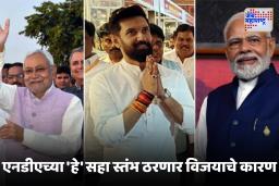 Bihar Election 2025 : बिहार विधानसभा निवडणुकीत एनडीएची ऐतिहासिक विजयाकडे वाटचाल; ‘हे’ सहा स्तंभ ठरले प्रमुख कारण