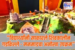 विद्यार्थ्यांनी साकारले शिवकालीन गडकिल्ले, मनमाडमध्ये शिवजयंती उत्साहात