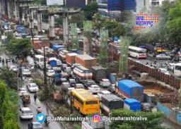 गायमुख घाटातील रस्ता दुरुस्ती काममुळे घोडबंदर रोड बंद