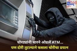 संभाजीनगरमध्ये चोरट्यांनी थारने ओढले ATM; दोरी तुटल्याने फसला फिल्मी स्टाईल चोरीचा डाव