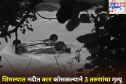 शिमल्यातील पब्बर नदीत कार कोसळून 3 तरुणांचा मृत्यू, पहा व्हिडिओ