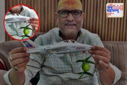 हातात राफेल विमानाचे खेळणे, लिंबू आणि मिरच्याही टांगल्या…अजय राय यांच्या कृतीनं पेटला वाद