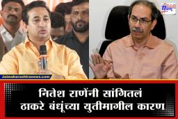 Nitesh Rane : ‘उद्धव ठाकरेंना बाळासाहेबांचा मुलगा बोलायला लाज वाटते…’; नितेश राणे यांची जहरी टीका