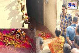 अंधश्रद्धेचा कळस! दारात लटकवले बोकडाचे मुंडके, भोंदू बाबाच्या सांगण्यावरून भानामती