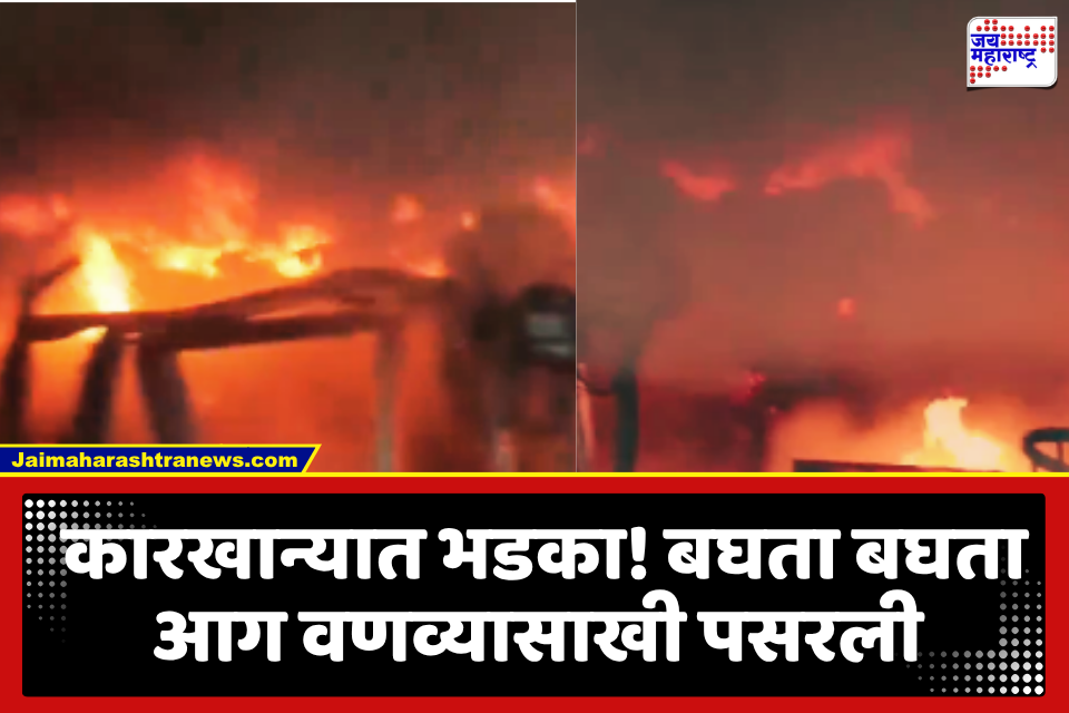 Fire News : आगीचा भडका! औद्योगिक क्षेत्रातील कारखान्यात भीषण आग; अग्निशमन दल घटनास्थळी दाखल