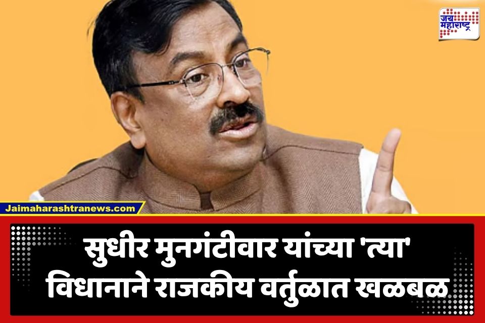 Sudhir Mungantiwar: ‘मी सरकारचा भाग नाही…’; भाजप कार्यकारिणीच्या बैठकीपूर्वी सुधीर मुनगंटीवार यांचं मोठं वक्तव्य