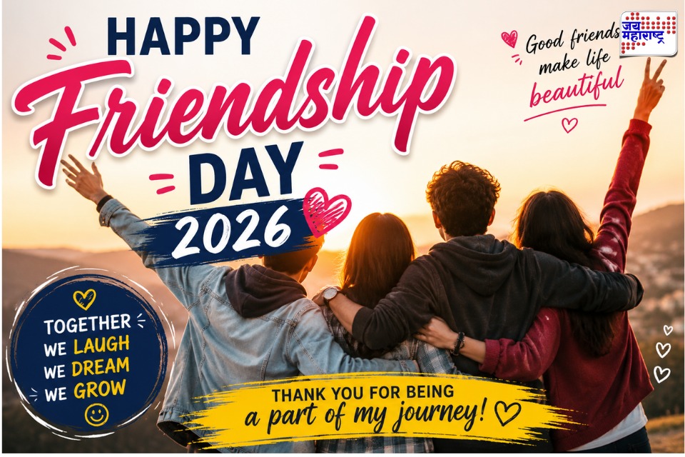 Happy Friendship Day 2026 : ‘फ्रेंडशिप डे’ बनवा खास; आपल्या स्पेशल मित्रांना द्या चिअरफुल शुभेच्छा!