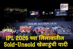IPL Auction 2026 Sold Unsold Players Full List : आयपीएल लिलावात पैशांचा पाऊस! Sold-Unsold खेळाडूंची संपुर्ण यादी पाहा