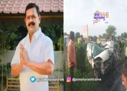 मालेगावात कंटेनर आणि गाडीचा भीषण अपघात