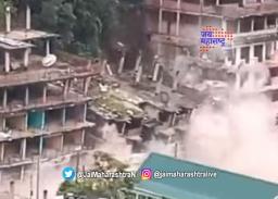 हिमाचलमध्ये जमीन खचली, इमारती कोसळल्या