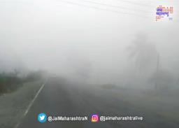 मुंबई-गोवा महामार्गावर धुक्याची चादर