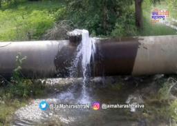 उमरगा शहराच्या पाणीपुरवठ्याची जलवाहिनी फुटली