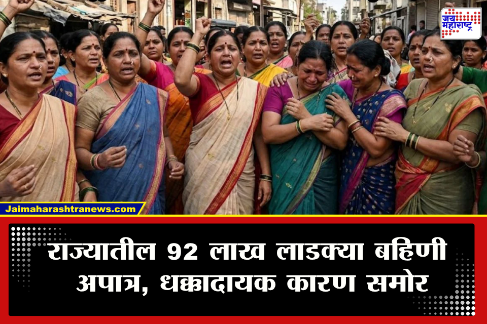 Ladki Bahin Yojna : लाडक्या बहिणींना मोठा धक्का! तब्बल 92 लाख लाडक्या बहिणी अपात्र; नेमकं कारण काय?