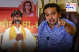 Manoj Jarange VS Nitesh Rane: फडणवीसांच्या आईबद्दल अपशब्द वापरले तर जीभ हासडून देऊ; नितेश राणेंचा मनोज जरांगेंना इशारा