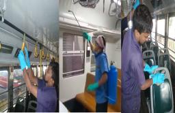 #coronavirus : बेस्ट बस- उपनगरीय रेल्वेमध्ये औषध फवारणी