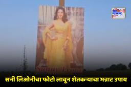 Sunny Leone Photo in Farm : नाद करायचा नाय…! शेतकऱ्याने चक्क शेतातच लावला सनी लिओनीचा फोटो, कारण ऐकून व्हाल हैराण