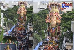 Ganesh Visarjan 2025:  कडक बंदोबस्तामध्ये 69 फूट उंच ‘खैरताबाद बडा गणेश’ विसर्जन सोहळा