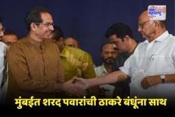 BMC Election 2025 : मुंबईत ‘मविआ’चं नवं समीकरण! शरद पवार गट अखेर ठाकरे बंधूंसोबत; किती जागा मिळणार?