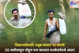 OMG! 20 वर्षांपासून पोहून पार करतात शाळेपर्यंतचे अंतर! कोण आहेत व्हायरल ‘ट्यूब मास्टर’?