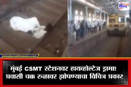 Mumbai Local News : मुंबई CSMT स्थानकात रुळावर झोपला महाभाग! रेल्वेचा खोळंबा; व्हिडीओ पाहून तुम्हीही लावाल डोक्याला हात
