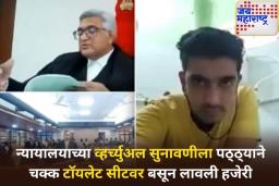 ऐकावं ते नवलचं! न्यायालयाच्या व्हर्च्युअल सुनावणीला पठ्ठ्याने चक्क टॉयलेट सीटवर बसून लावली हजेरी; व्हिडिओ व्हायरल