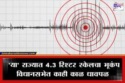 Earthquake: ‘या’ राज्यात भूकंपाचे तीव्र धक्के; अर्थसंकल्पीय अधिवेशन 5 मिनिटांसाठी थांबवलं