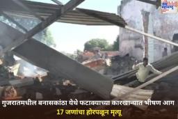 Fire In Firecracker Factory at Banaskantha: गुजरातमधील बनासकांठा येथे फटाक्याच्या कारखान्यात भीषण आग, 17 जणांचा होरपळून मृत्यू