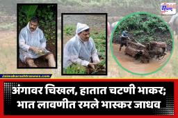 Bhaskar Jadhav : ठाकरेंचे शिलेदार शेतात! भास्कर जाधवांनी गाणी गात केली भाताची लावणी; व्हिडीओ व्हायरल