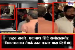 Uddhav Thackeray And Eknath Shinde: विधानभवनात उद्धव ठाकरे आणि एकनाथ शिंदे आमनेसामने; एकमेकांना खांदा लागणार तेवढ्यात…