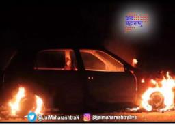 गॅरेजमधील १७ चारचाकी वाहनांना आग