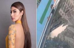 मेट्रोच्या कामात हलगर्जीपण; अभिनेत्री मौनी रॉयच्या गाडीवर पडला दगड