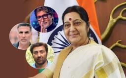 #SushmaSwaraj यांच्या निधनावर ‘या’ Bollywood कलाकारांनी व्यक्त केला शोक