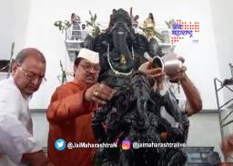 गणेशाची ३१ फूट मूर्ती प्राणप्रतिष्ठा