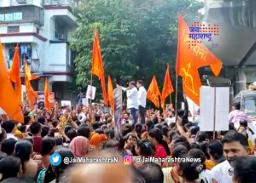 ठाण्यात शिंदे समर्थकांच शक्तीप्रदर्शन