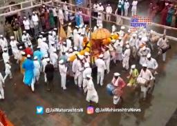देहूच्या मुख्य मंदिरात पार पडले दुसरं गोल अश्व रिंगण
