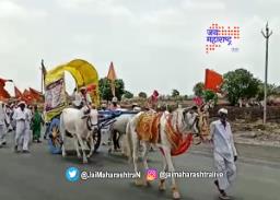 निवृत्तीनाथ महाराजांची पालखी मिरजगावात मुक्कामी