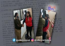 पुण्याच्या पोलीस स्थानकात महिलेचा तमाशा