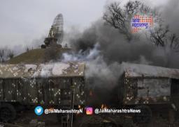 युक्रेनच्या लष्करी तळावर रशियाचा हल्ला